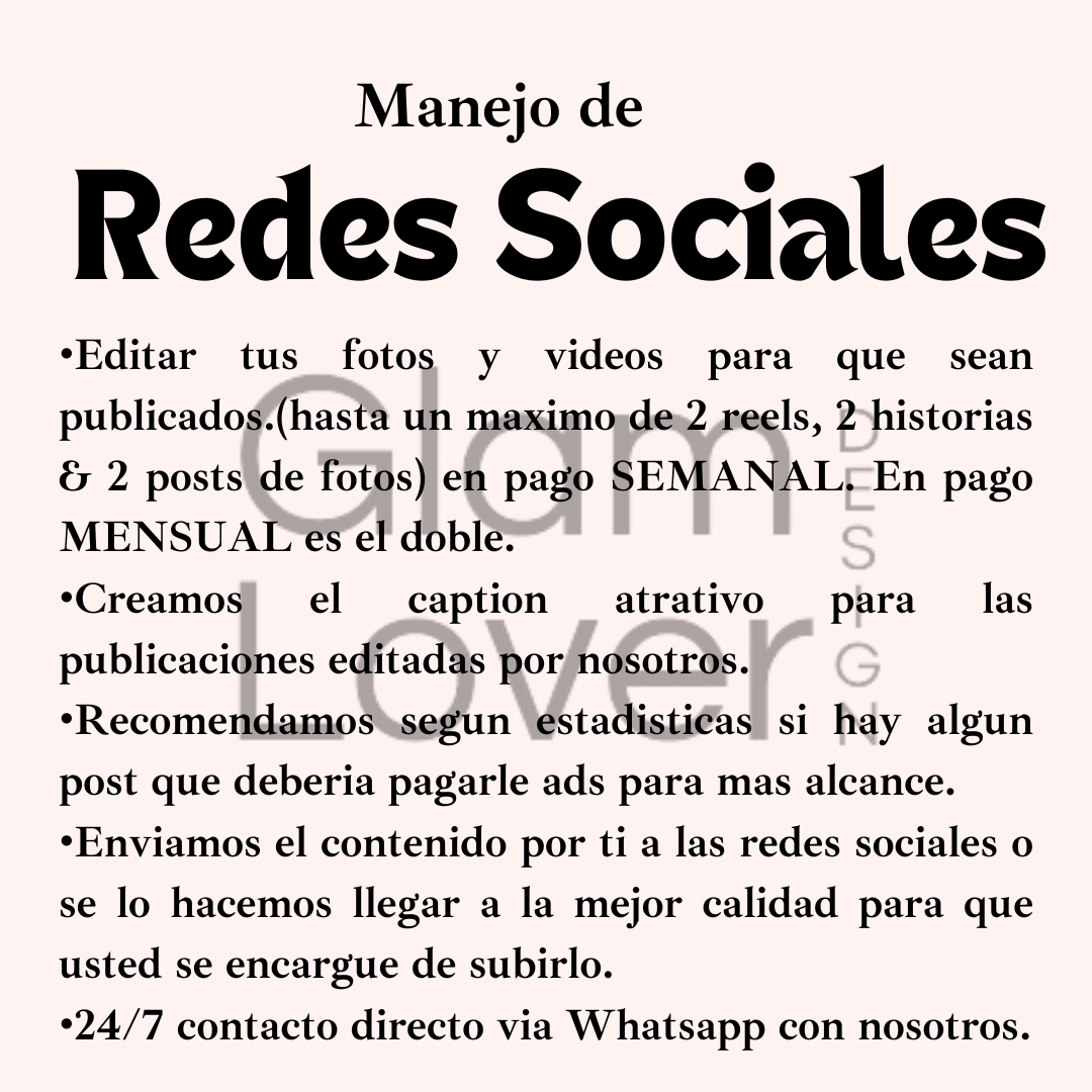 Manejo de Redes Sociales